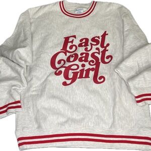 Champion Oversized Barstool East Coast Girl Crewneck Sweatshirt Large